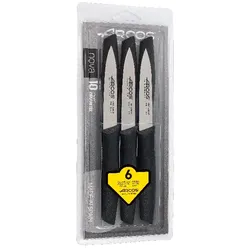 Arcos Serie Nova - Paring Messer Set - Klinge Nitrum Edelstahl - HandGriff Polypropylen Farbe Schwarz