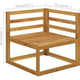 vidaXL Garten-Lounge-Set 5-tlg. grau/silber