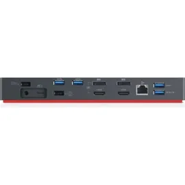 Lenovo ThinkPad Thunderbolt 3 Dock Gen2 – Anschluss - Schwarz/Rot