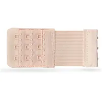 Pro Home BH Verlängerung, flexible Erweiterung für BH's - Elastischer Bra Extender 3 Haken, Ösen - 9,5cm x 4,0cm - Beige - - BH-Verlängerer -