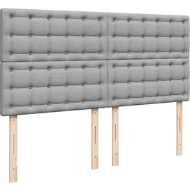 vidaXL Boxspringbett 180 x 200 cm Hellgrau