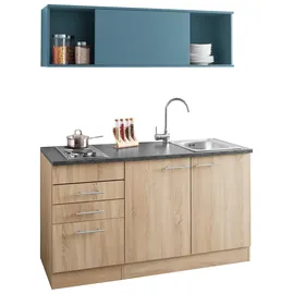 OPTIFIT Küchenzeile »Mini«, mit E-Geräten, Breite 150 cm, blau