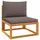 vidaXL Loungesofa grau Akazie