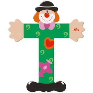 Trudi SEVI 81756 Holzbuchstabe T Clown 10 cm,