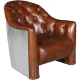 Aviator Chesterfield Vintage Lederstuhl Loungesessel Cocktailsessel vintage Neu