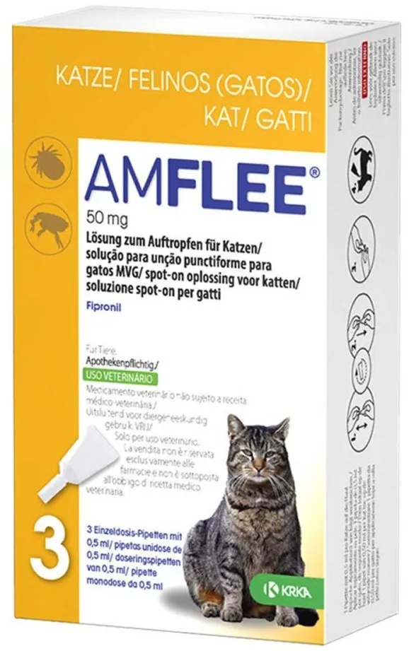 Amflee 50 mg Lösung zum Auftropfen für Katzen