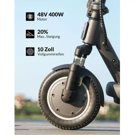 5thwheel E-Scooter 5th Wheel V40 Pro 400W 10 Zoll App Blinker Federung - Grau