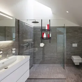 Relaxdays Duschablage zum Hängen, schwarz