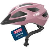ABUS Rennradhelm Macator - sportiver Fahrradhelm für Einsteiger - auch für Zopfträger/-innen - für Damen und Herren - Rosa Glänzend, Größe L