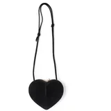 COLLEZIONE ALESSANDRO Umhängetasche Herz aus echtem Wildleder von collezione alessandro - schwarz