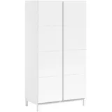 Vipack Kleiderschrank »in modernem Design, Türen mit Profilfräsung, pflegeleichter Oberfläche« mit 2 Drehtüren inkl. Soft-Close, Wäschefächer, Ausf. weiß lackiert weiß