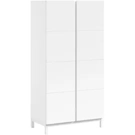 Vipack Kleiderschrank »in modernem Design, Türen mit Profilfräsung, pflegeleichter Oberfläche« mit 2 Drehtüren inkl. Soft-Close, Wäschefächer, Ausf. weiß lackiert weiß