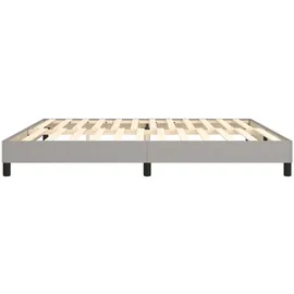 vidaXL Boxspringbett 200 x 200 cm hellgrau