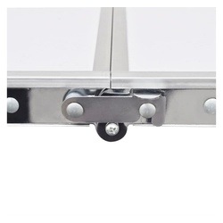 vidaXL Campingtisch Campingtisch zusammenklappbar höhenverstellbar Aluminium 240 x 60 cm (1-St) weiß