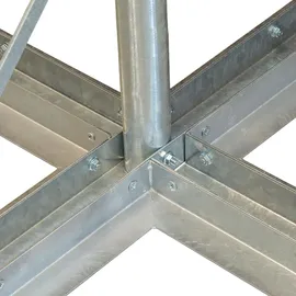 PremiumX Flachdachständer DELUXE 4x 50x50cm 1,2m Mast 60mm Balkonständer