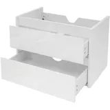 Mendler Waschbeckenunterschrank HWC-B19, Waschtischunterschrank Waschtisch Badezimmer, hochglanz Soft-Close 50x60cm ~ weiß