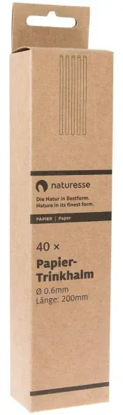 naturesse Trinkhalme aus Papier (40St)