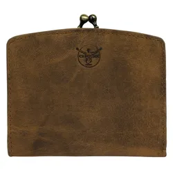 Geldbörse CHIEMSEE, braun (cognac), Leder, vintage, klassisch, Kleinlederwaren, echt Leder