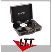 Fenton RP115 Audio-Plattenspieler mit Riemenantrieb Holz Manuell