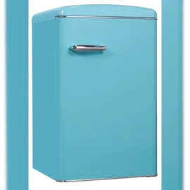 Exquisit RKS120-V-H-160F Retro-Kühlschrank (122 l, 875 mm hoch, Taubenblau)