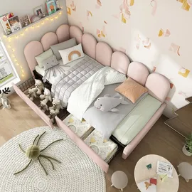 lanki international gmbh Jugendbett Odikalo 90 x 200 cm rosa