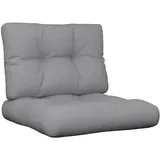 vidaXL Palettenkissen 120 x 80 x 10 cm grau 2-tlg.