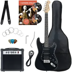 Rocktile Banger's Power Pack E-Gitarren Set, 8-teilig Black