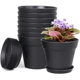 luxuskollektion Blumentopf 8er Set 10 x 10 x 10 cm Schwarz