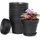 luxuskollektion Blumentopf 8er Set 10 x 10 x 10 cm Schwarz