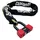 RADIKAL RK48120L Motorradschloss Diebstahlsicherung Vorhängeschloss Motorrad Mini U Hoch Sicherheitsgeprüft CLASSE SRA und Kettenschlaufe 120 cm