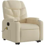 vidaXL Massagesessel elektrisch Polyester 146 x 78 x 0 cm Beige
