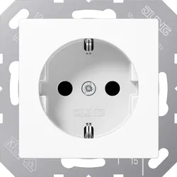 Jung SCHUKO-Steckdose o. Kralle A 1520 N WW A1520NWW