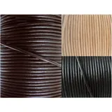 AURORIS - Lederband rund Ø 2 mm - Länge/Farbe wählbar - Variante: 5m / dunkelbraun