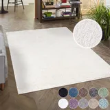 Carpet City Shaggy", beige Creme B:200cm H:30mm L:200cm, Polypropylen, Teppiche, Auch als Läufer, Langflor, Uni, Shaggy, flauschig-weich
