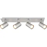ISOLED Deckenstrahler nickel matt, 4xGU10 Fassung, exkl. Leuchtmittel