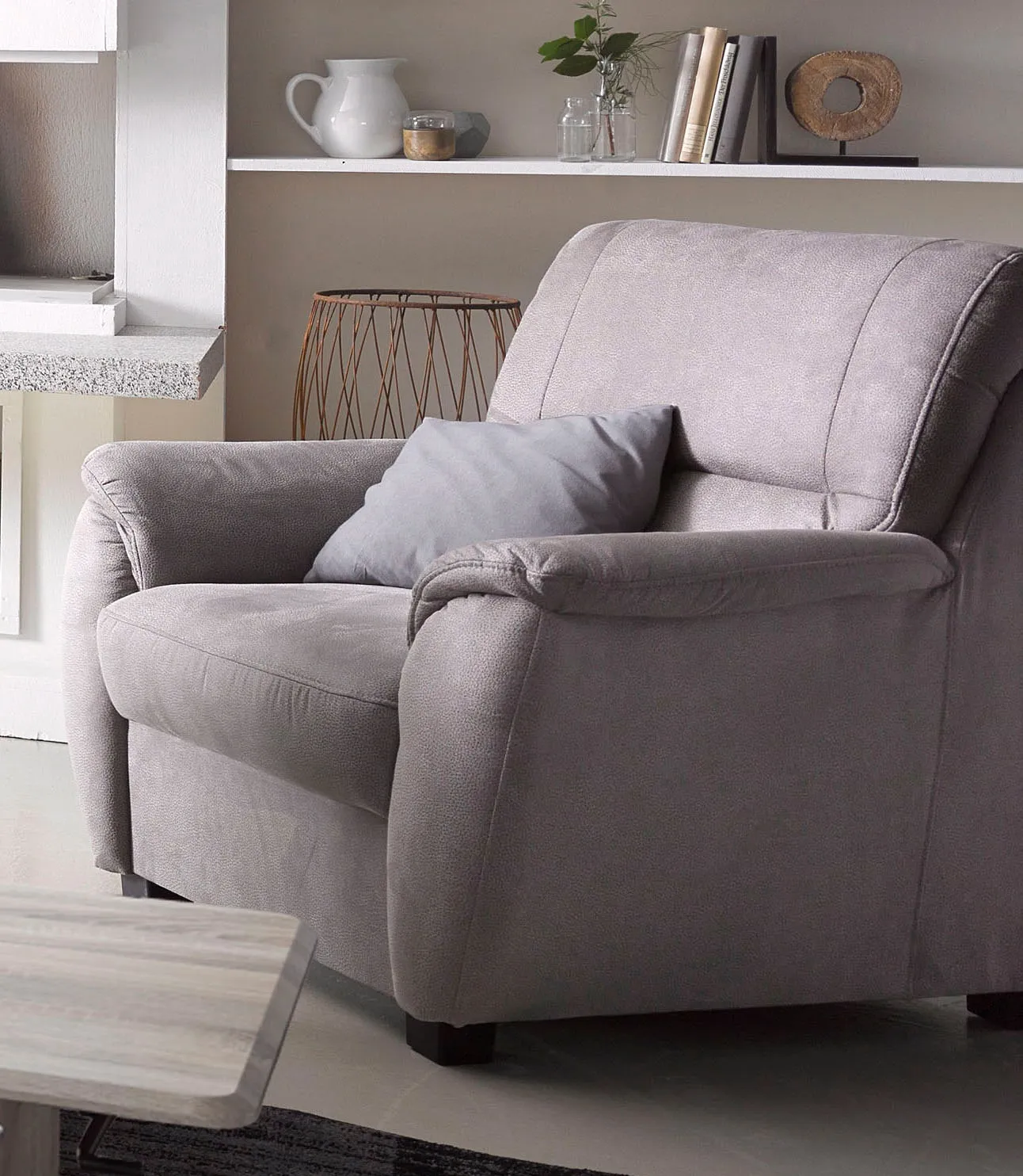 Sessel SIT & MORE "Pandora", grau, B:103cm H:91cm T:90cm, Luxus-Microfaser ALTARA NUBUCK (100% Polyester), Luxus-Microfaser (100% Polyester), Luxus-Microfaser ALTARA NUBUCK (100% Polyester), Sessel