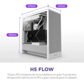NZXT H5 Flow (2024) - - Miditower - Weiß