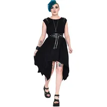 Jawbreaker Vampire Midi Kleid Schwarz L