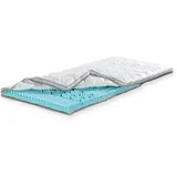 fan, Topper XXL Soft Plus, Premium Topper 90x200 cm,180x200 cm & weitere Größen, 7 cm hoch, Kaltschaum, Matratze, Boxspringbett, Hausstauballergiker geeignet, ergonomisch weiß 100 cm x 200 cm x 7 cm
