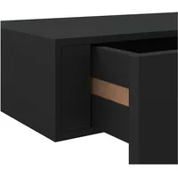vidaXL Wandregal mit Schublade 60 x 23,5 x 10 cm Schwarz