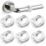 Bebusingoto 6-teiliger Türgriffschutz - Silikon-türstopper - Pvc-türgriffstopper - Ungiftiger, Transparenter Türstopper - Wandschutz - Fensterstopper (einzelring)