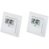 eQ-3 HOMEMATIC IP Smart Home 150180A0, Temp. und Luftfeucht. Sensor mit Display, 2 Stück