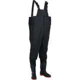 vidaXL Wathose mit Stiefeln Schwarz Größe 44