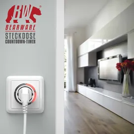 Bearware Steckdose mit Countdown Timer Zeitschaltuhr mit 5 einstellbaren Zeitintervallen