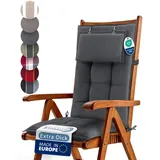 6er Set Auflage Sitzauflage Gartenstuhl Kissen Polsterauflage Stuhl Hochlehner