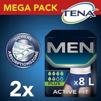 Tena Herren-Inkontinenzhosen, Active Fit Pants plus Large, 4 Packungen  8 Stück