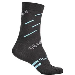 VELOTOZE Socken Merinowolle | schwarz / blau