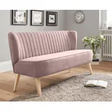Home Affaire 2-Sitzer HOME AFFAIRE "Campi", rosa (flamingo), B:140cm H:81cm T:67cm, 92% Polyester, 8% Nylon, Sofas, bequemes Küchensofa, frei im Raum stellbar