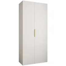 abiks möbel Drehtürenschrank COMO 110 x 245,5 x 40 cm Weiß/Gold