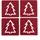 Oblique Unique Filzuntersetzer Weihnachtsbaum 4er Pack Weinrot